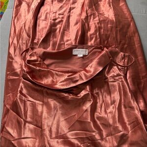 Birdy Grey Satin Bridesmaid Dress - terracotta